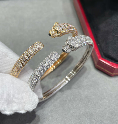 [Kincade Jewelery]PANTHERE FULL DIAMOND OPEN BRACELET