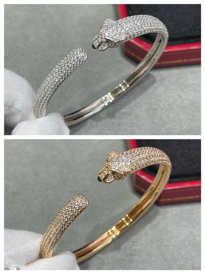 [Kincade Jewelery]PANTHERE FULL DIAMOND OPEN BRACELET