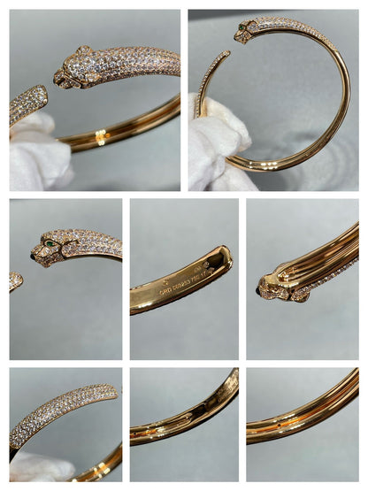 [Kincade Jewelery]PANTHERE FULL DIAMOND OPEN BRACELET