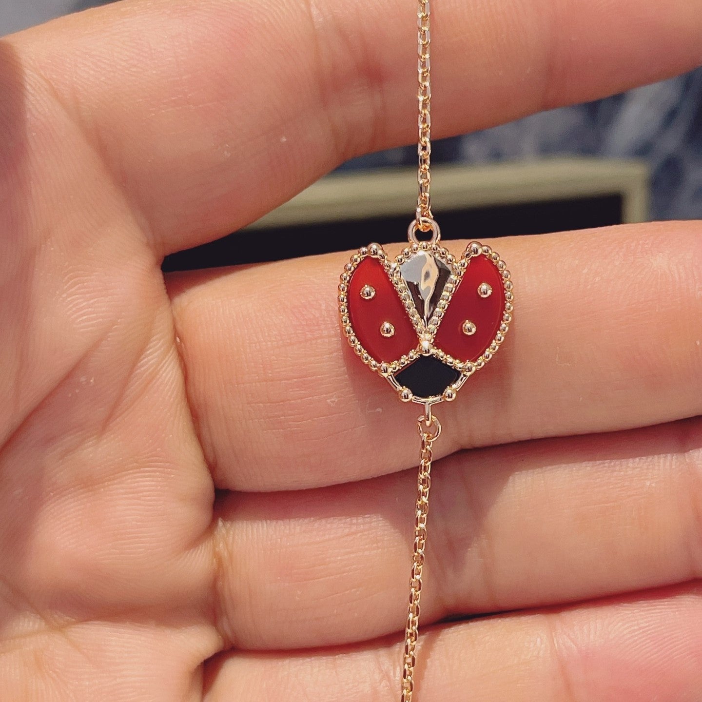 [Kincade Jewelery]LUCKY SPRING 1 MOTIF PINK GOLD BRACELET