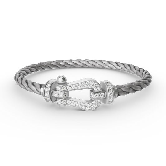 [Kincade Jewelery]FORCE LARGE HORSESHOE FULL DIAMOND BRACELET SILVER