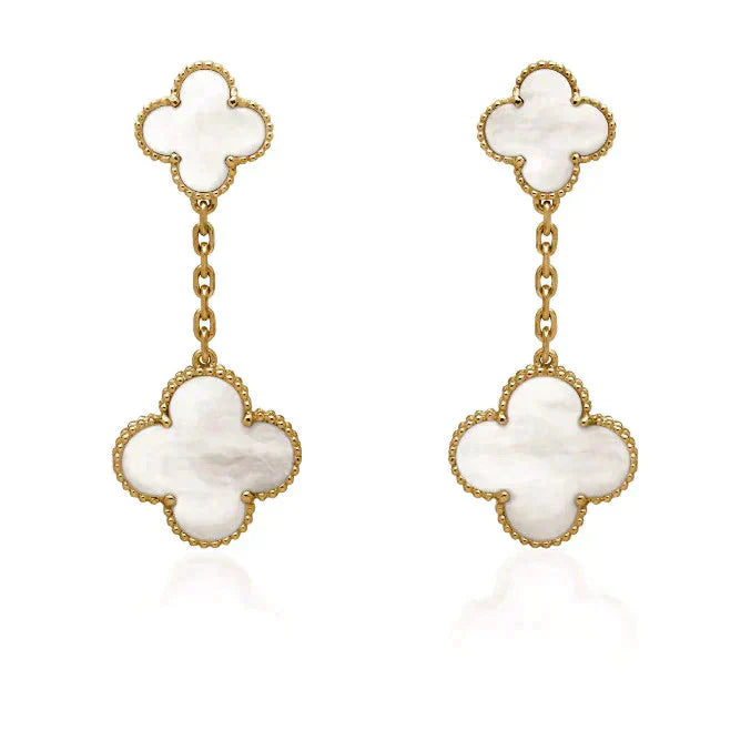 [Kincade Jewelery]Kincade 2 MOTIF WHITE MOP EARRINGS
