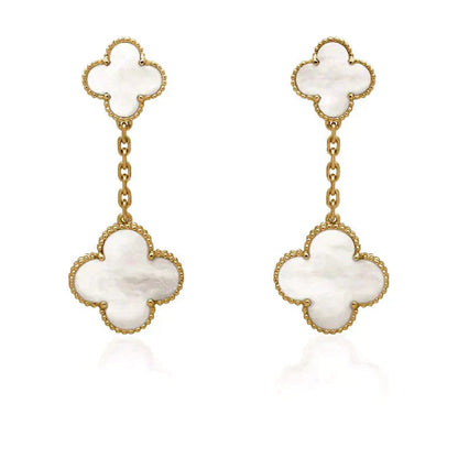 [Kincade Jewelery]Kincade 2 MOTIF WHITE MOP EARRINGS